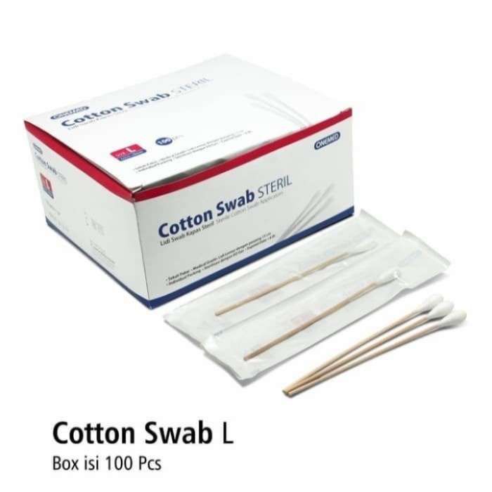 Jual COTTON SWAB STERIL L 100PCS Shopee Indonesia