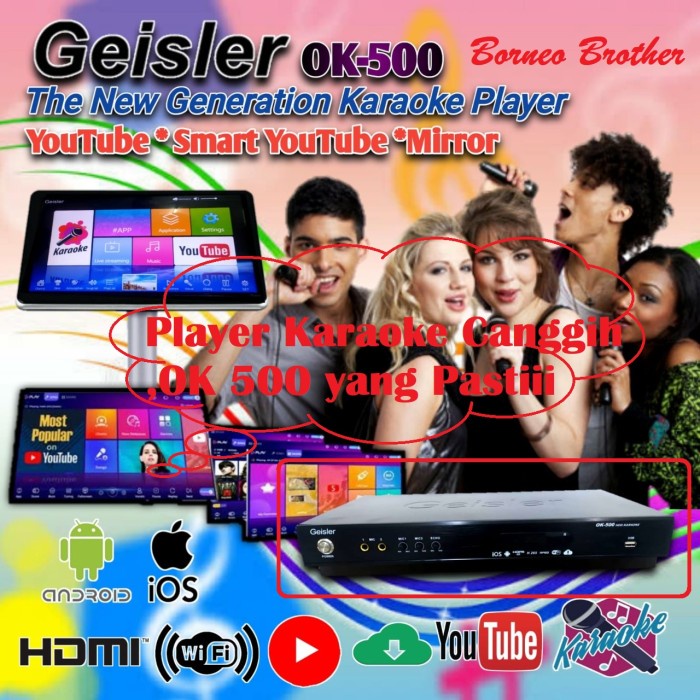 Geisler OK-500 OK 500 OK500 Original Player Karaoke Canggih w Youtube