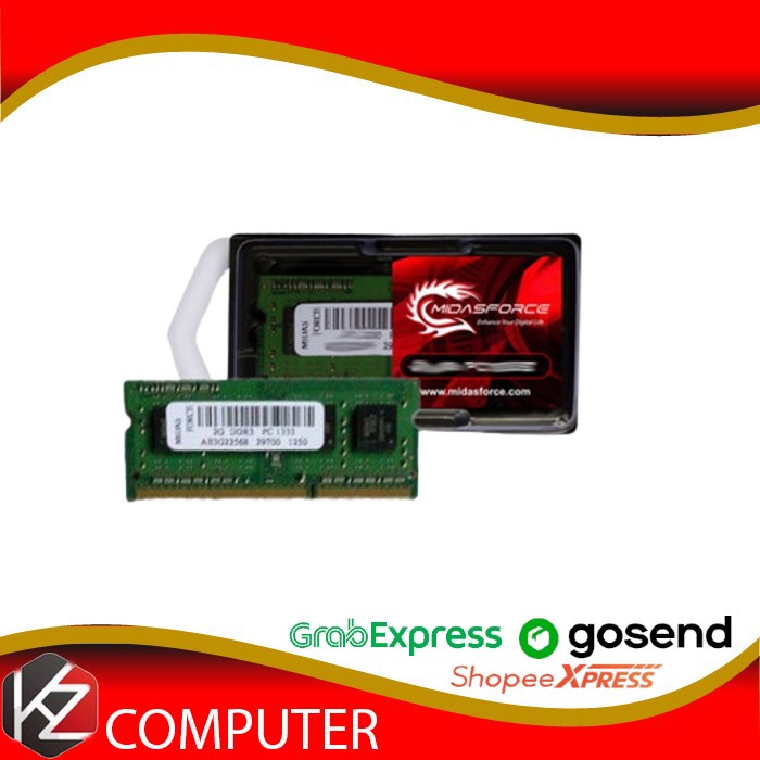 MEMORY RAM MIDASFORCE SODIMM DDR3 4GB PC12800 LV 1600MHZ LOW