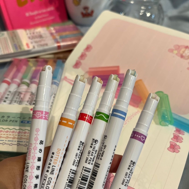 

SET PULPEN LINEAR WARNA COLOR PEN SH-7008 6 MOTIF WARNA 1 SET JOURNALING DESIGN CUTE NOTES