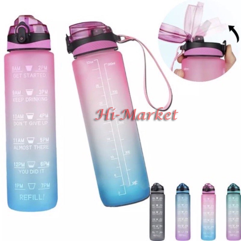 BOTOL MINUM VIRAL 1 LITER/ 1000ML BOTOL MINUM SEDOTAN WARNA WARNI PASTEL