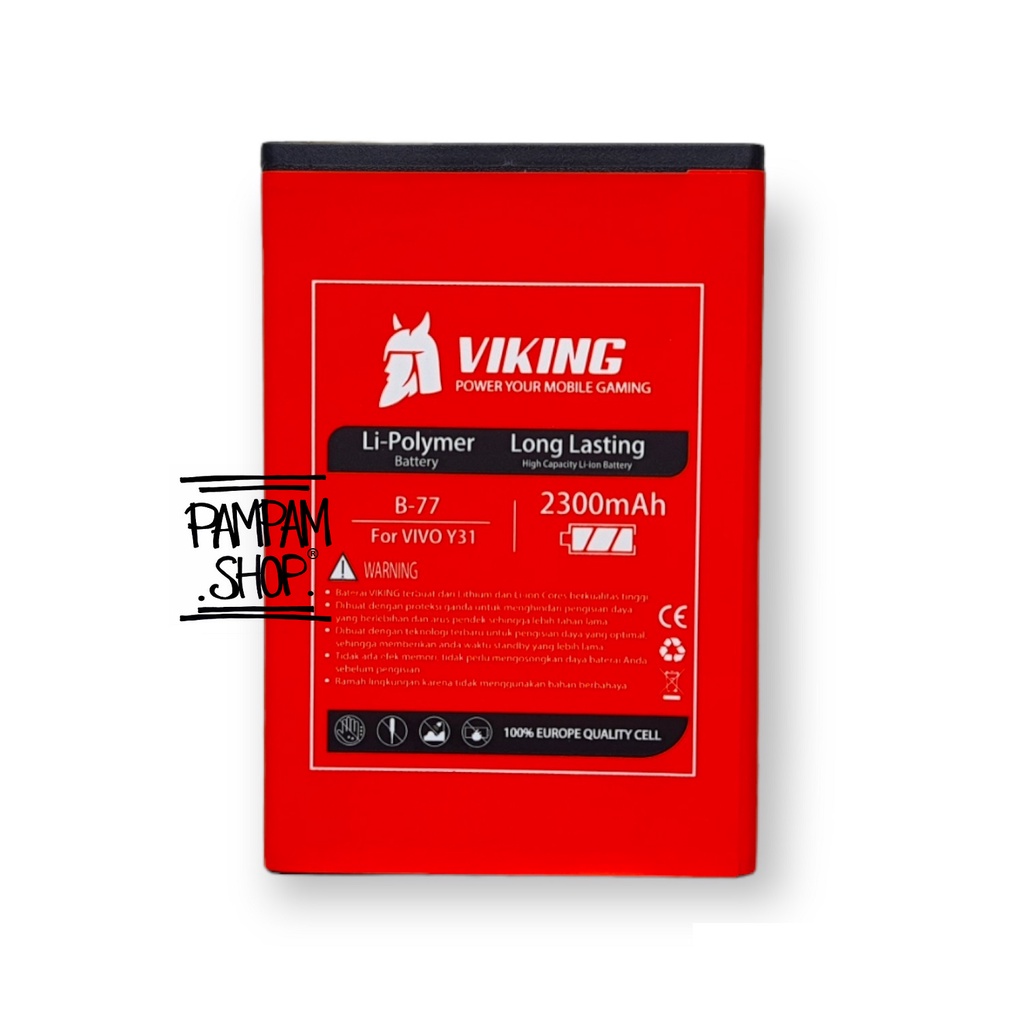 Baterai VIKING Double Power Vivo Y28 Y31 B-77 B 77 B77 Original Batre Batrai Battery Handphone HP