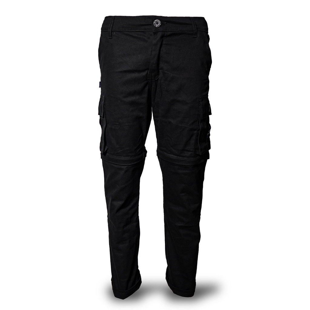 Celana Cargo Black Pria Hitam Long Short Panjang Pendek Pride N Joy