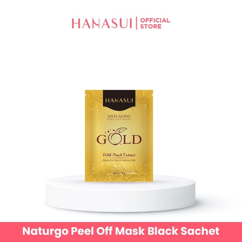 Hanasui anti aging peel off mask gold sachet