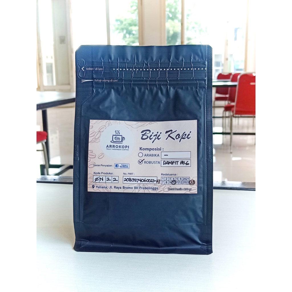 

Kopi Robusta Dampit Natural 200gr