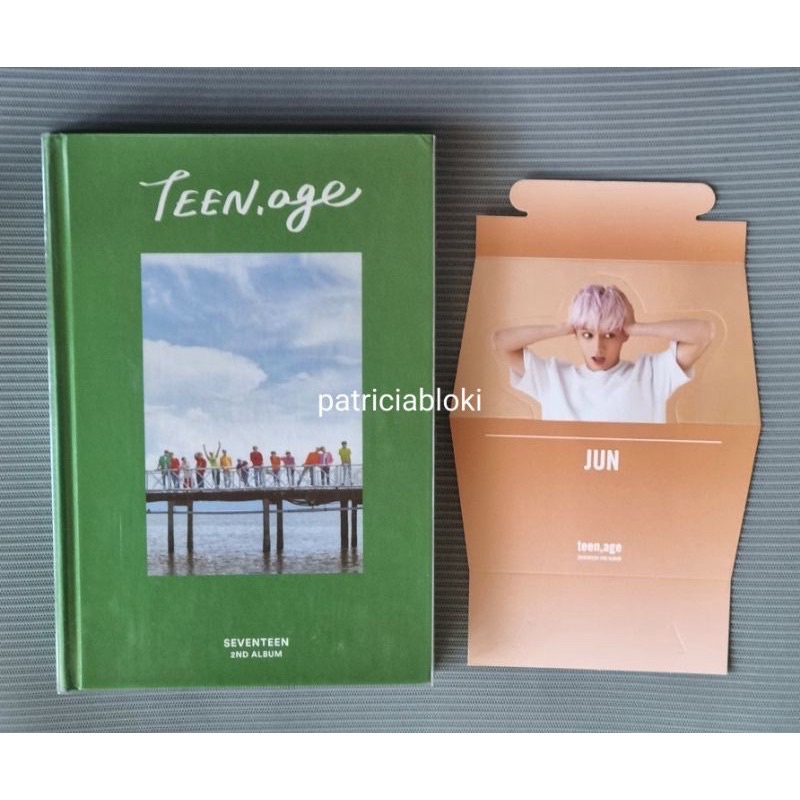 Fullset 2nd Album Seventeen Teen Age Green Ver Unsealed Preloved Jun Standee TA TeenAge Orange black