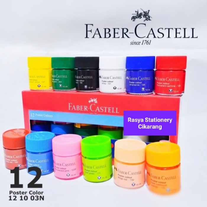 

Cuci Gudang Faber - Castell Poster Colour Set 12 Warna Bergaransi