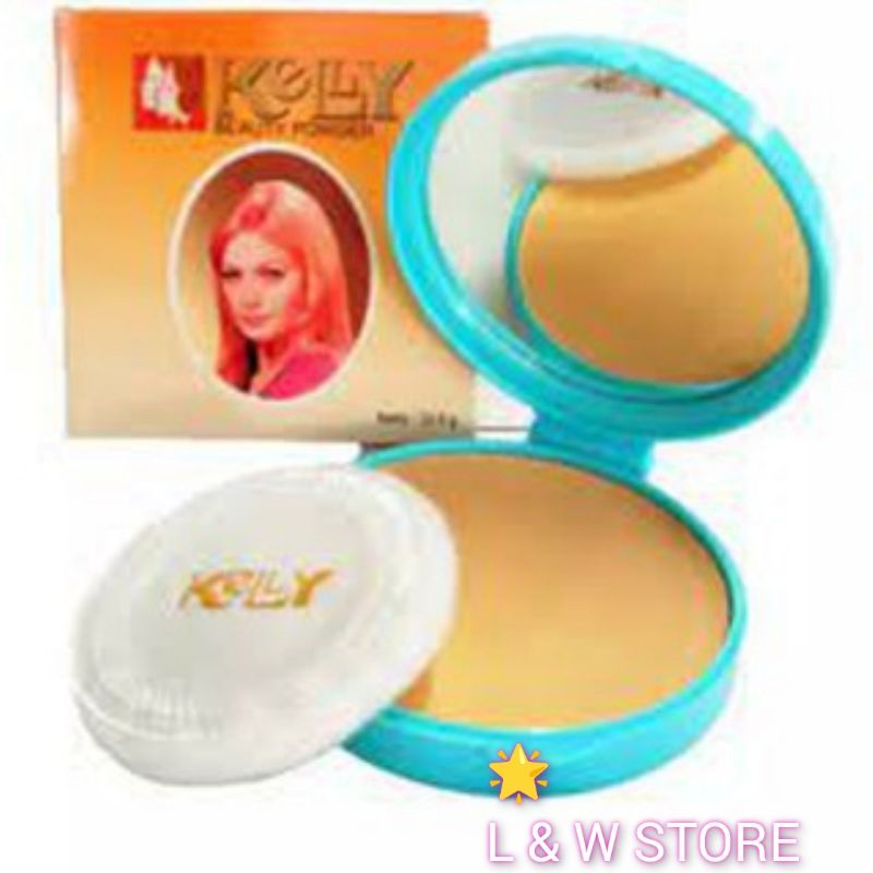 Kelly Beauty Compact Powder Kuning Langsat