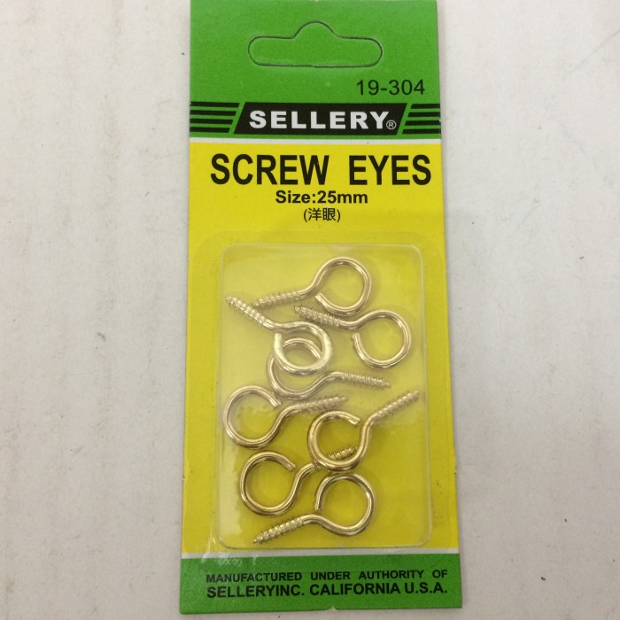 Screw Eye Hook - Gantungan Hook Bulat 25 mm