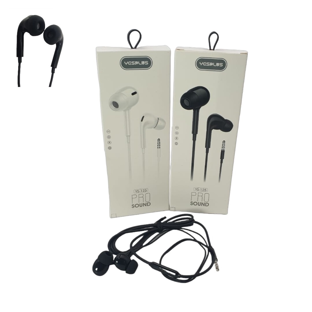 Handsfree Yesplus YS-125 / Stereo Earphone Original Accsesories  / Yesplus Accessories/ Wired Earphone Handsfree Deep Bass/ Headset