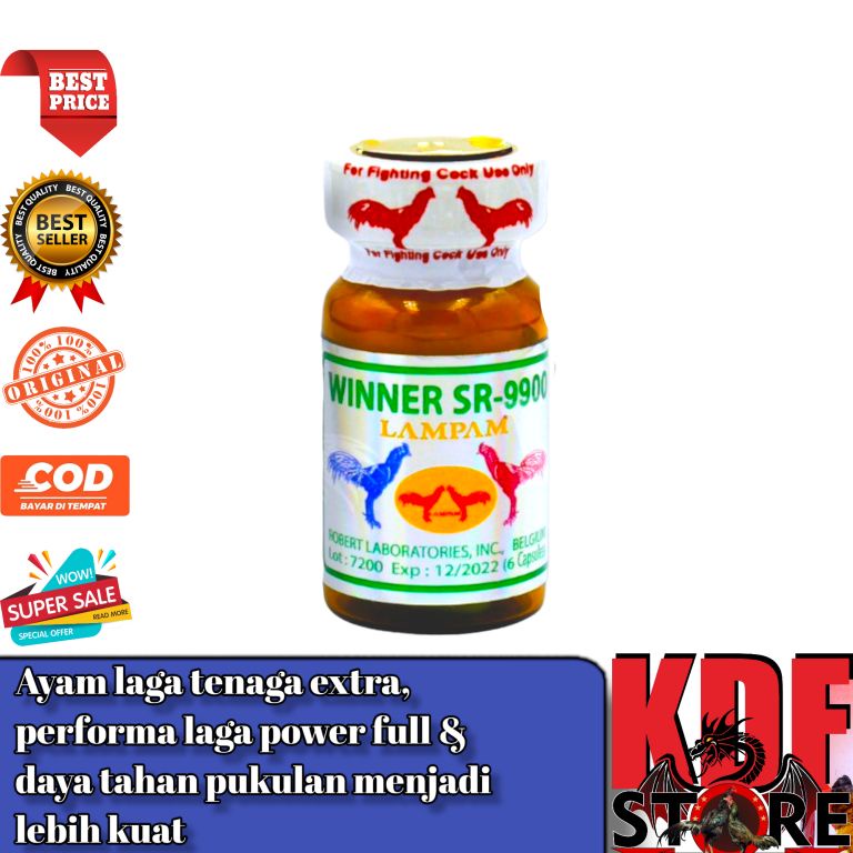 DOPING KAPSUL WINNER SR 9900 Obat Vitamin Tenaga Ayam Tarung Suplemen Lampam VVIP Kelas Undangan