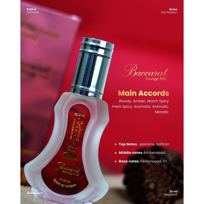 Parfum Minyak Wangi Dobha Spray Baccarat 35ml Original