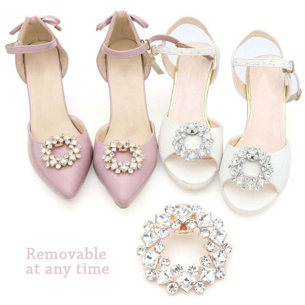 PINEAPPLE 1pcs Shoe Clip Rhinestone Women Bride Wedding Charm Buckle