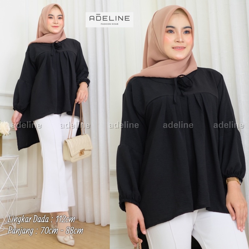 Freya Top - Atasan Wanita Blouse Oversize Crinkle Floy / 389-6996