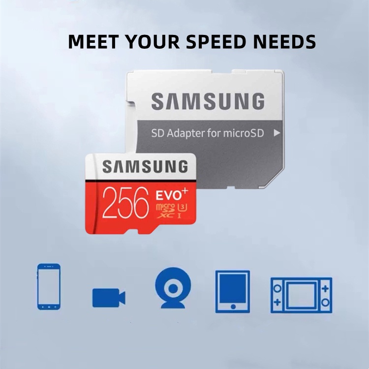 Kartu Memori Samsung 16GB/32GB/64GB/128GB/256GB/512GB Transfer higga 95MB/S Ultra Kartu SD Memory Kartu TF Card