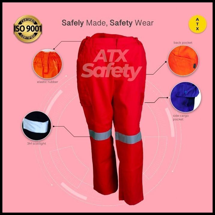 Wearpack Safety Werpak Kerja Hanya Celana Merk Atx Warna Merah