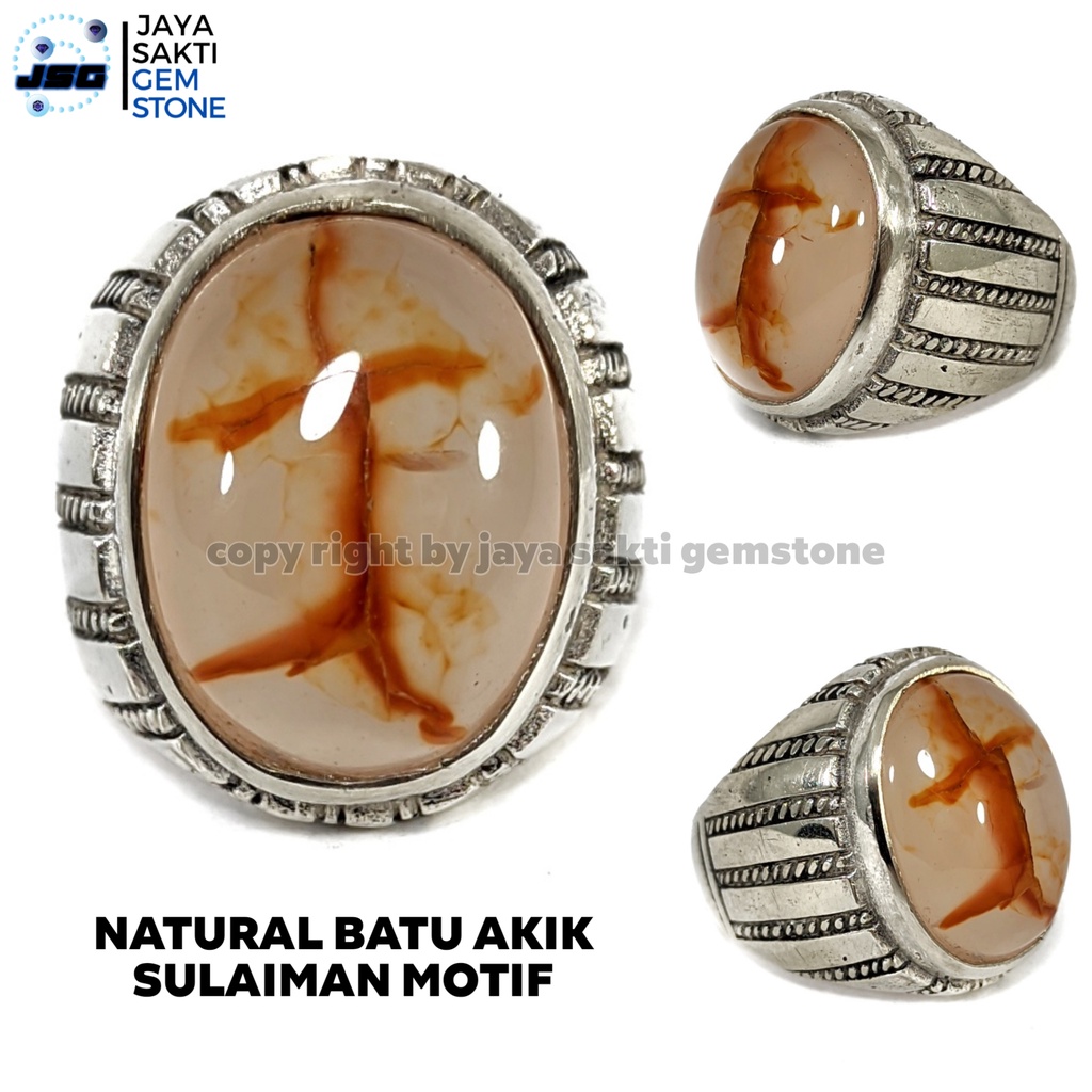 Natural Batu Akik Sulaiman Motif SM05