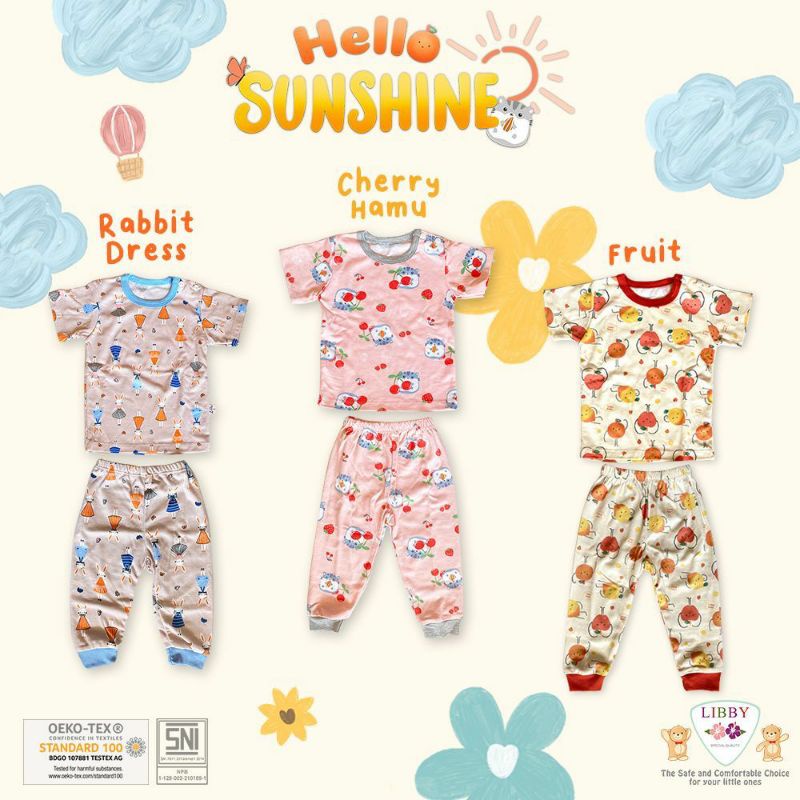 Setelan Baju Pendek Celana Panjang libby S/M/L/XL/XXL