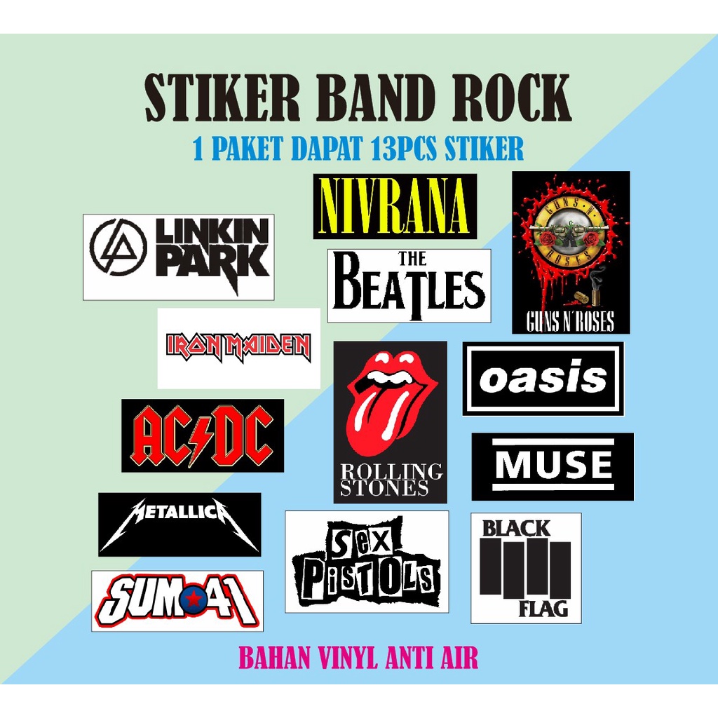 

Stiker band rock - stiker laptop - stiker handphone - stiker band rock lawas