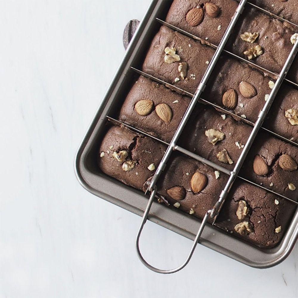 Solighter Brownie Pan Alat Panggang Mousse Toast Tray Loyang Roti Kue