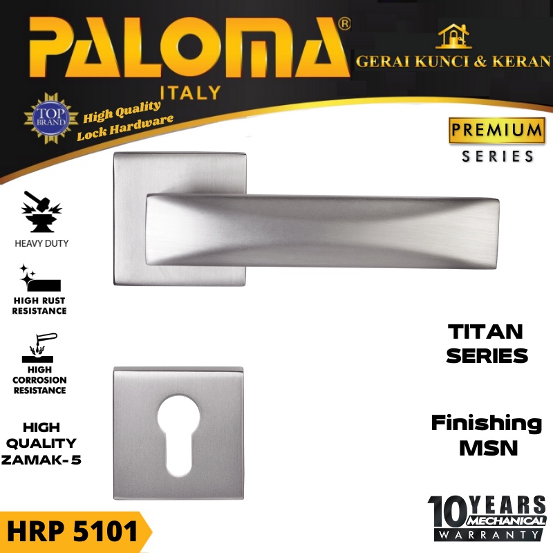 PALOMA HRP 5101 HANDLE ROSES TITAN GAGANG PINTU RUMAH SATIN NICKEL