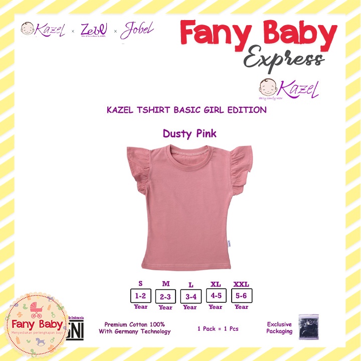 KAZEL T-SHIRT BASIC GIRL / BAJU BAYI ANAK 0-6 TAHUN [ SNI ]