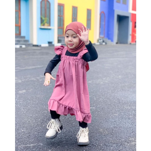 Dress Anak Syabila Ruffle 1-3 Tahun / Dress Rok Anak Harian BabyCrepe