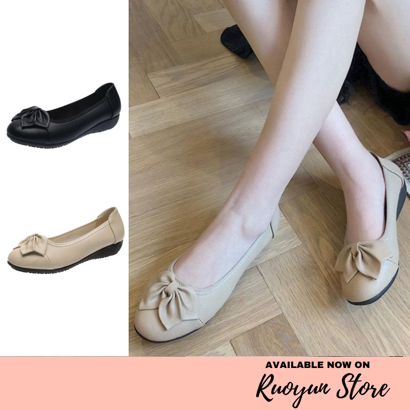 RYX - Satin Belle Sepatu Slip On Pantofel Wanita Fashion Casual / Kantor - Ori Import