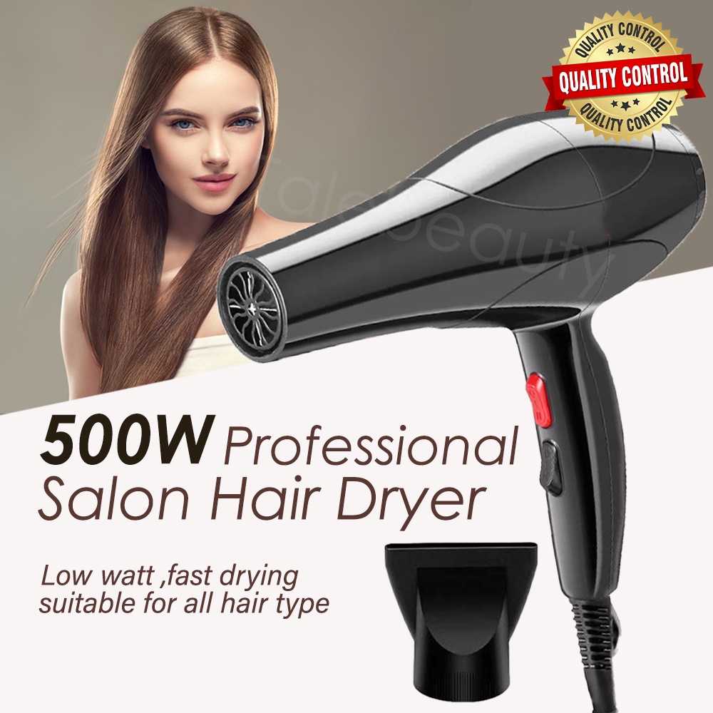 Hair dryer Alat Pengering rambut 500W Low Watt Dengan Pengatur Suhu Panas Dingin
