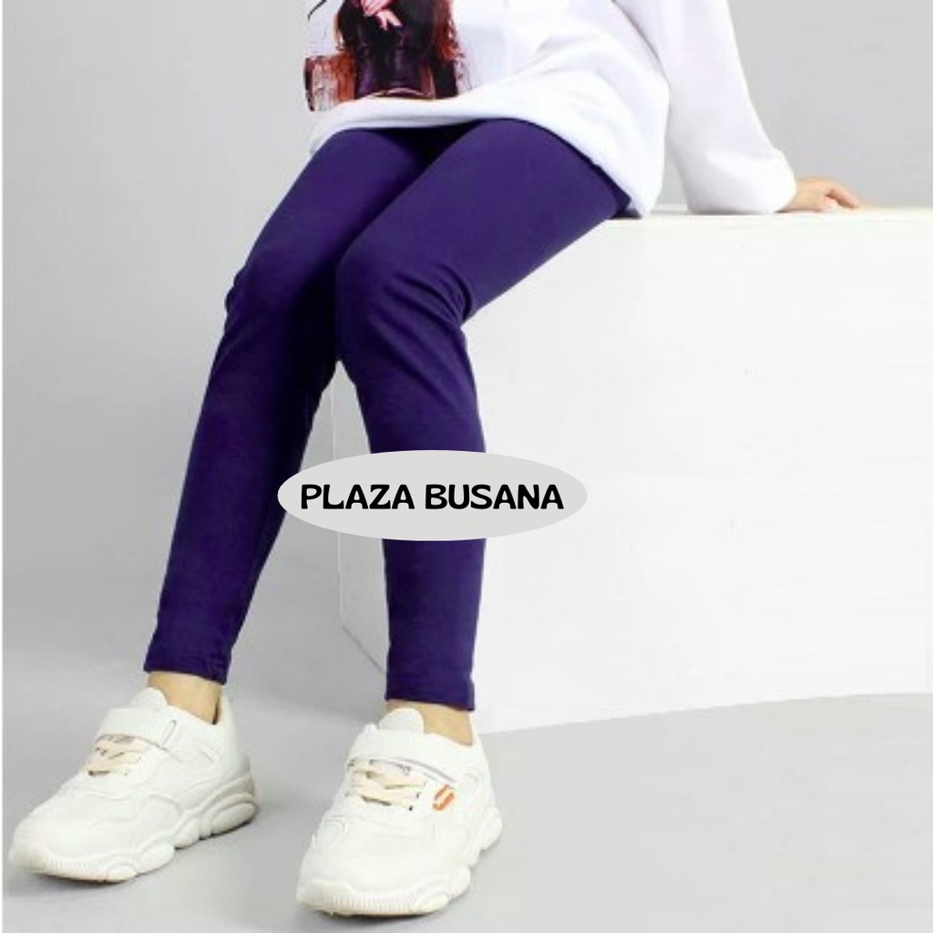 Legging Polos Anak Perempuan Bahan Rayon Premium Usia 2-14 Tahun Import