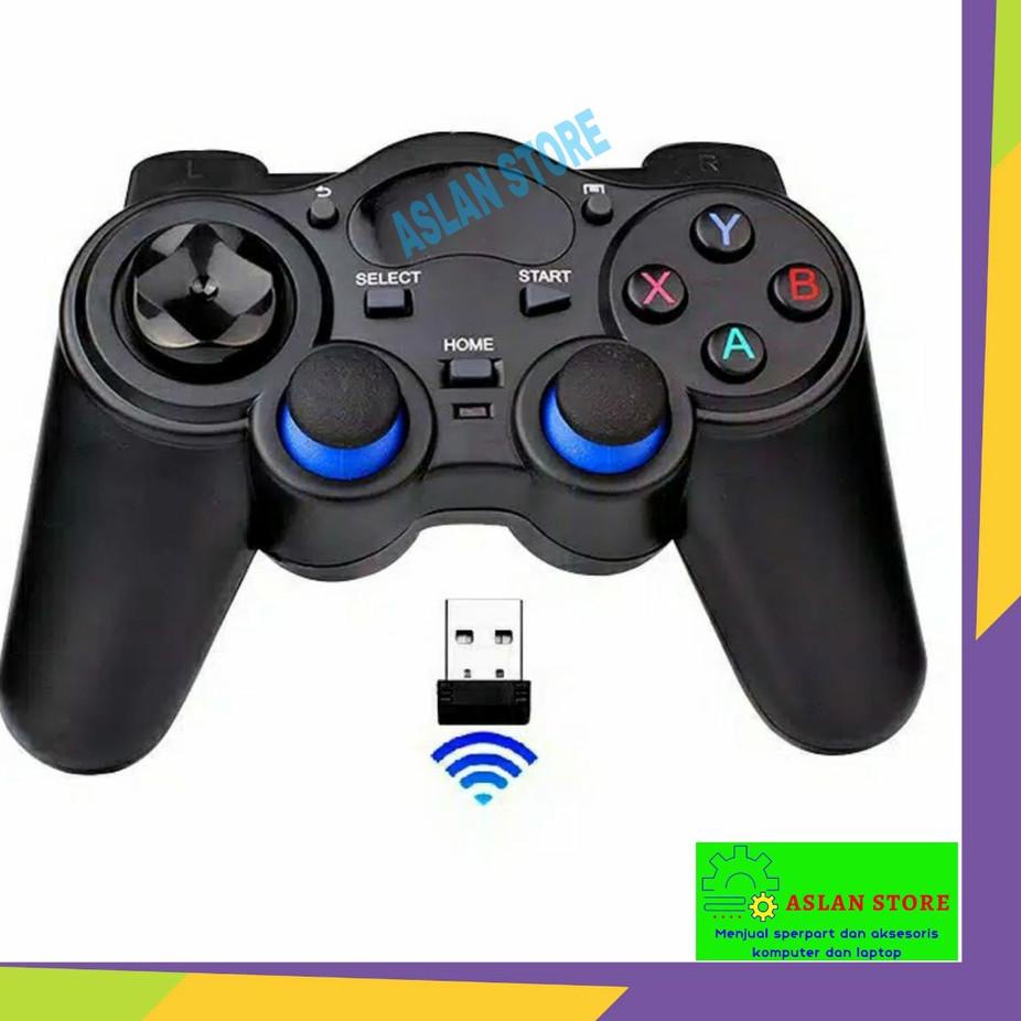 Cuci Gudang--JoyStick stik Wireless 2.4GHz Gamepad for Smart TV, Notebook w/ USB dongle untuk Androi