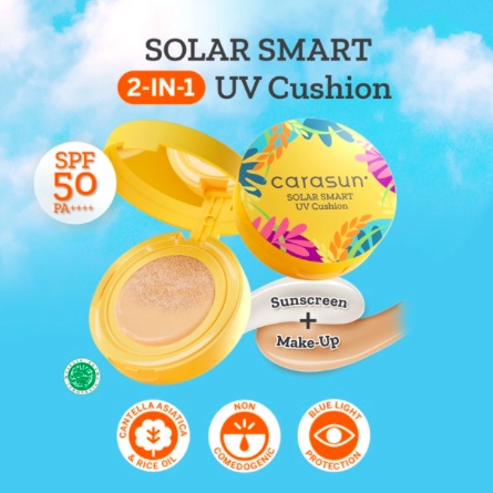 Carasun Solar Smart UV Cushion SPF 50+ PA++++ 15gr | Foundation Bedak Padat