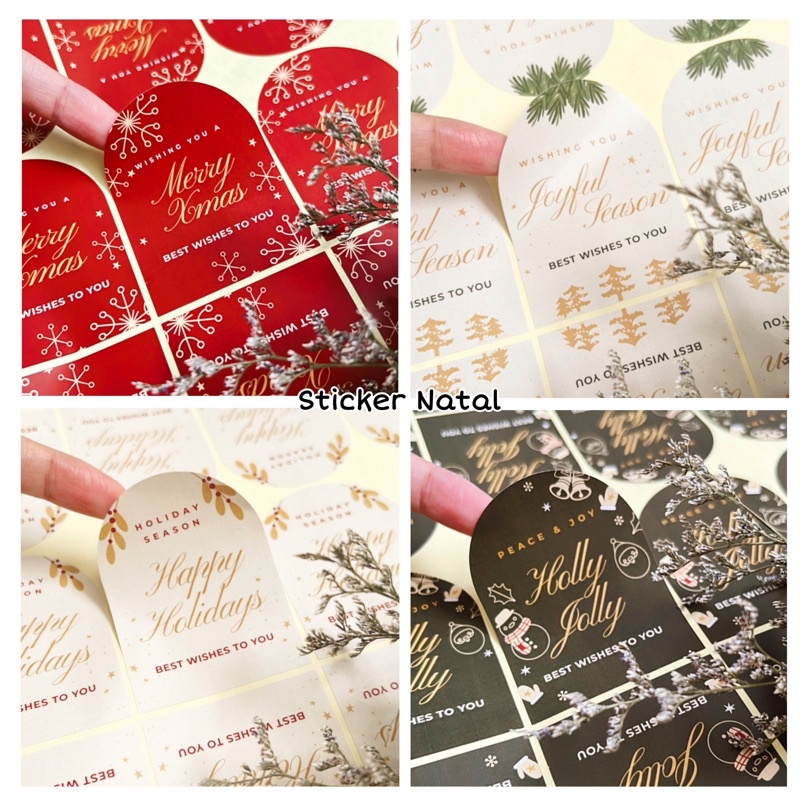 

STICKER LABEL NATAL CHRISTMAS UCAPAN 025 ISI 10 PCS