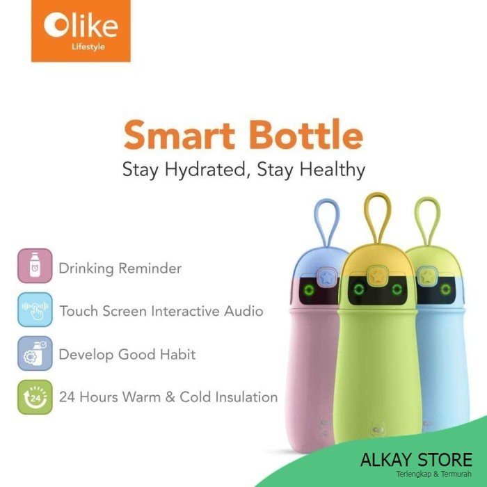 Olike Smart Bottle 400Ml [ Garansi Resmi Olike 6 Bulan ] Botol Minum - Peralatan / Perlengkapan