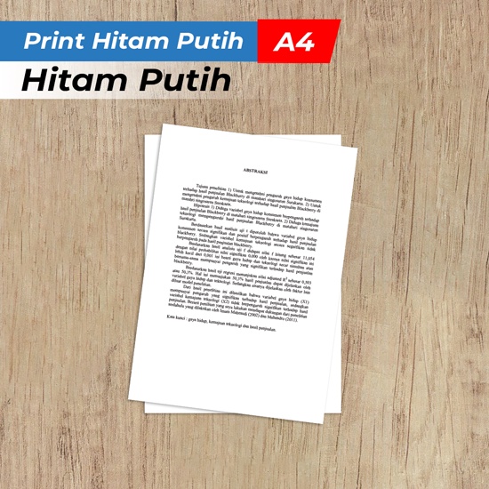 

Print BW / Hitam - Putih A4 / Print HVS A4
