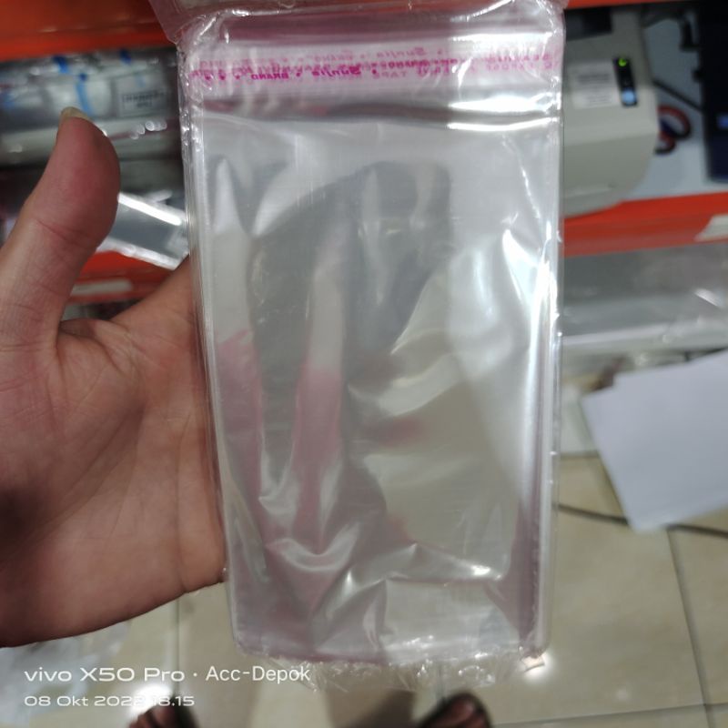 PLASTIK OPP LEM 6X18 CM / KEMASAAN SENDOK GARPU TISU ISI 100 LEMBAR