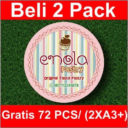 

STIKER LABEL PRODUK LINGKARAN "ENOLA PASTRY