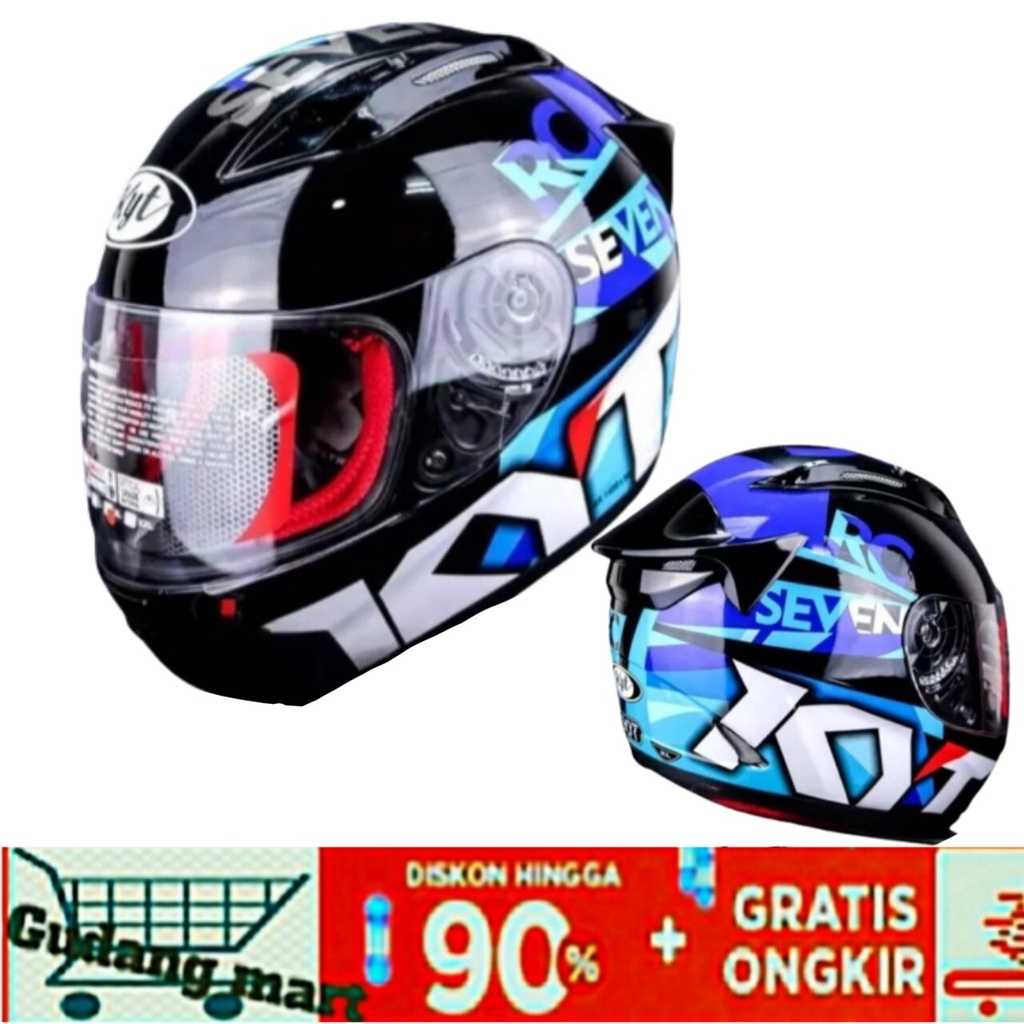 Helm KYT Rc Sven Seri 19 New Official KYT Original Helm Sport / Helm Cowok / Helm Cewe Sport World C