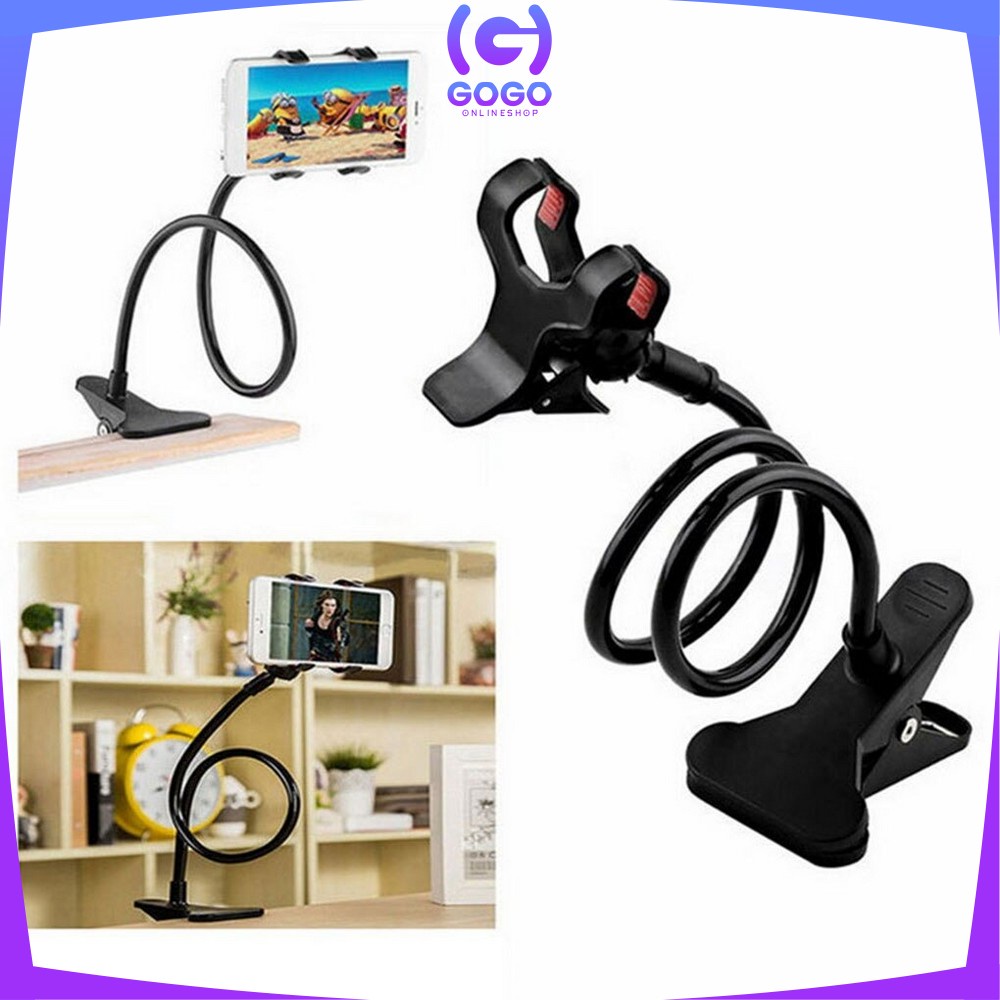 GOGO-C372 Lazypod Hp Holder Plastik Penyangga Hp / Lazypod Jepit 2 Clips / Lazy Pod Phone Holder Handphone