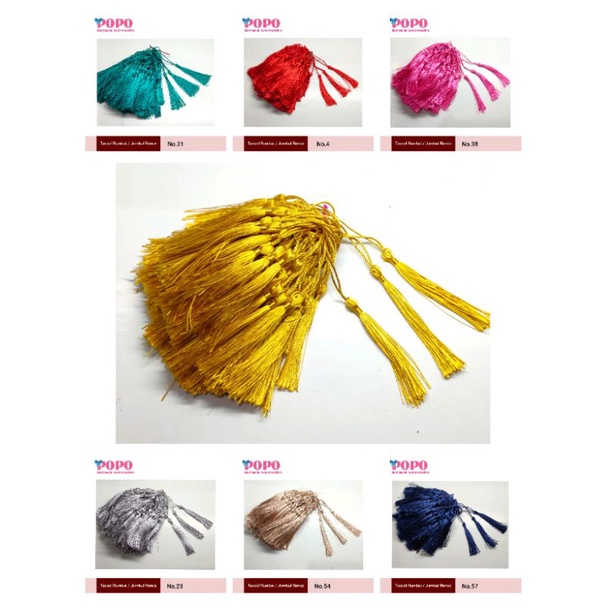 TASSEL RUMBAI / JAMBUL RONCE ( HARGA PER 10 PCS )