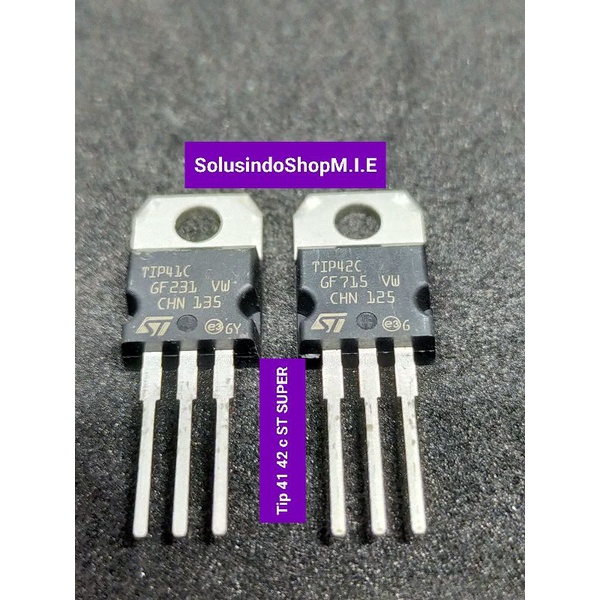 TIP 41 TIP 42 TIP41C TIP42C ST BAGUS - Tip 41 42 ST Atau ORI - Transistor Tip 41 42 ST BAGUS