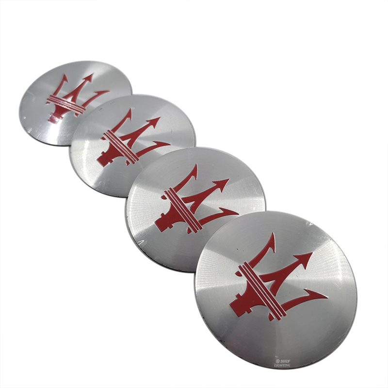 Stiker Emblem Logo MASERATI 4x56mm Untuk Dekorasi Velg Mobil