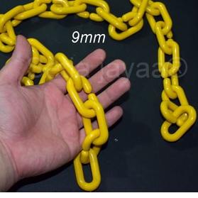 Paling Laris rantai plastik besar (kuning) 9mm / rantai plastik distro / gantungan