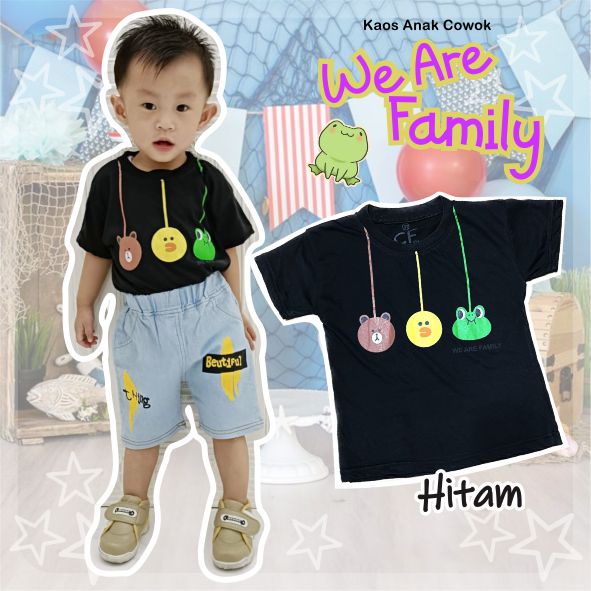 Atasan Kaos Murah Anak Laki-laki We Are Family CF Kids