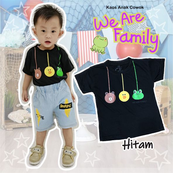 Atasan Kaos Murah Anak Laki-laki We Are Family CF Kids