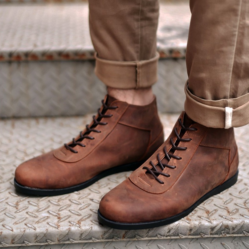 BUENA (Kulit Asli) - Sepatu Boots Pria Kulit Asli Vintage Klasik Pria Cowok Boots