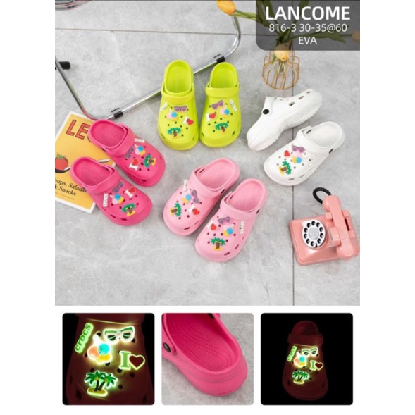 Sandal Baim Clog Crocs Anak dan Bunda Couple Jibbitz Crocs EVA Rubber Karet Super Empuk Nyaman Terba