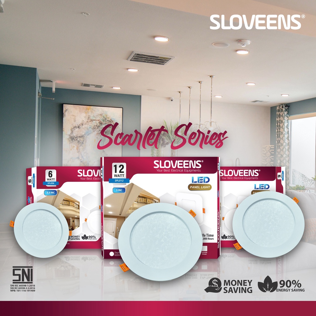 [COD] LAMPU DOWNLIGHT LED PANEL HIAS SCARLET SERIES SLOVEENS FREE ONGKIR