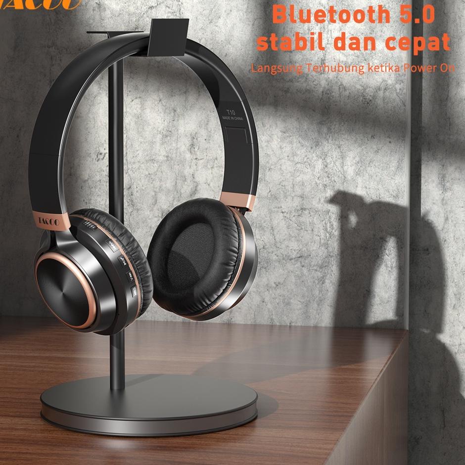 TrcEe3E8--TACOO T10 Headset Wireless Bluetooth with Headset Noise Cancelling Gaming Lag-Free Headpho