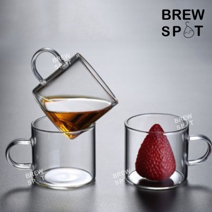 Jual Tea Glass with Handle - Gelas Teh dengan Gagang - 80ml | Shopee ...